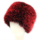 Elegant Plush Faux Fur Winter Hat: Blue