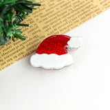 Christmas Mini Hair Claw Clips, Christmas Tree Hair Clip: Santa Hat