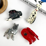 Cute Dog Series Claw Clip, Chow Chow Dalmatian Hair Clip: Bullfight