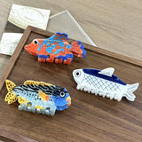 Colorful Fish-Shaped Hair Claw, Sardine Hair Clip: Sardine