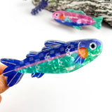 Cute Cartoon Sardine Acetate Hair Claw Ocean Theme: Blue
