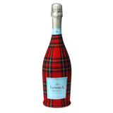 Red & Green Christmas Tartan Prosecco Bottle Wrap