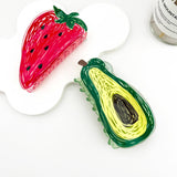 🎨 Fruit Still Life Hair Claw – Artistic PVC Clip 🍇: Avocado