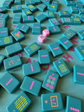 PEACE LOVE MAHJONG OG Mahj Tiles - Totally Teal: Totally Teal
