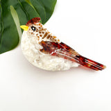 Cute Bird Acetate Hair Claw Clip–Whimsical Animal-Inspired: Brown