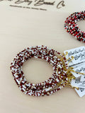 Game Day Bracelets Seed Bead Gold Filled Stretch Bracelets : Red White Cobalt Blue / Gold Filled