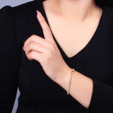 24K Gold Filled Clear CZ 7inch Bracelet | WA-2978