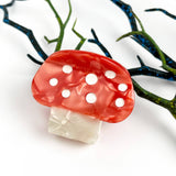 Mushroom Plant Acetate Hair Claw Clip: Brown