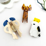 Adorable Playful Casual Dog Acetate Animal Hair Claw CliP: B