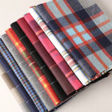 Cashmere Feel Plaid Pattern Scarf - Fringed Edges: SW-25 / ONE SIZE