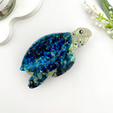 🐢 Stylish Sea Turtle Hair Claw – Trendy PVC Animal Clip: Blue