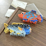 Colorful Fish-Shaped Hair Claw, Sardine Hair Clip: Sardine