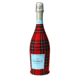 Red & Green Christmas Tartan Prosecco Bottle Wrap