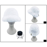 Fuzzy Faux Fur Bucket Hat
: Blue