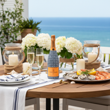 Navy & White Cane  Champagne