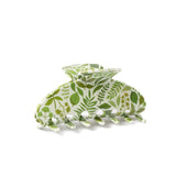 Floral Claw Clip: Blue Stripes