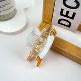 School Bus Acrylic Hair Claw Clip: Yellow