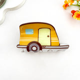 Adventure-Inspired Outdoor Travel Printed Hair Claw Clip: White