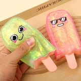 Maltose emoji Popsicle Ice pop Squeeze Toy for stress relief: Pink