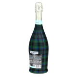 Blue & Green Christmas Tartan Prosecco Bottle Wrap