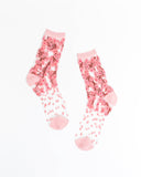 CHERRY BLOSSOM SHEER CREW SOCK