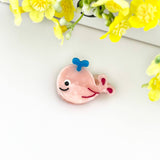 Ocean Fish Mini Claw Clip, Whale Hair Clip: Orange