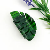 Hollow Monstera Leaf Creative Hair Claw Clip: Green