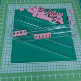 American Mahjong Racks Set–20" Acrylic Tile Racks & Pushers: Pearl White