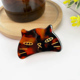 Cute Cat Hair Clip, Acetate Animal Claw Clip: Pink