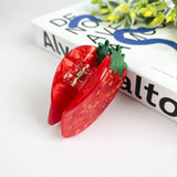 Strawberry Hair Clip,Fruit Claw Clip: Red