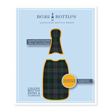 Blue & Green Christmas Tartan Champagne Bottle Wrap