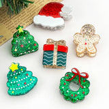 Christmas Mini Hair Claw Clips, Christmas Tree Hair Clip: Santa Hat