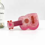 Adorable Pink Cartoon Guitar Hair Claw Clip: Pink