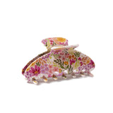 Floral Claw Clip: Blue Trellis