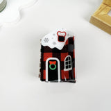 Christmas Vintage House Hair Claw Clip: D