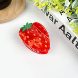 Strawberry Hair Clip,Fruit Claw Clip: Red