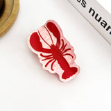 Red Lobster Hair Claw Clip, Ocean Hair Accessories: Pink