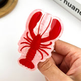 Red Lobster Hair Claw Clip, Ocean Hair Accessories: Pink