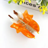 Sleeping Orange Fox Claw Clip, Animal Hair Clip