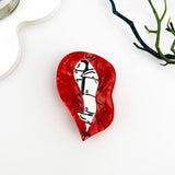 Devilish Red Lips Creative Acetate Hair Claw Clip: Red