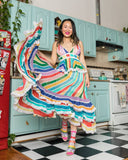 CANDY STRIPE RUFFLE CREW SOCK