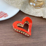 Valentine's Day heart-shaped hair shark clip: Black