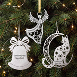 Custom Logo Ornaments - Personalized Zinc Alloy Holiday Gift: 3"
