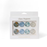Glass Magnets, Box Set of 8 Floral Magnets: Primavera