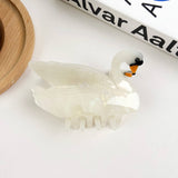 White Swan Hair Clip Acetate Claw Clips