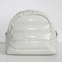 COSMETIC PUFFER BAG - Eggshell