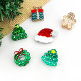Christmas Mini Hair Claw Clips, Christmas Tree Hair Clip: Santa Hat