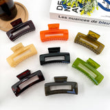 4.13'' Rectangular Hair Clip,Classic Claw Clip: Green