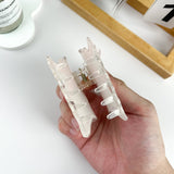 Super cute cat bow hair Claw Clip: White