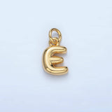 16K Gold Filled 10mm Initial Letter Chubby Balloon Mini Charm | A1591 - A1603: Letter H